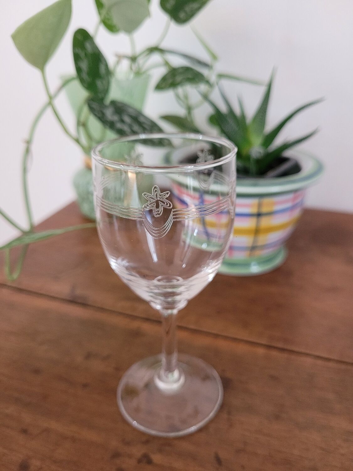 Small glass floral frieze