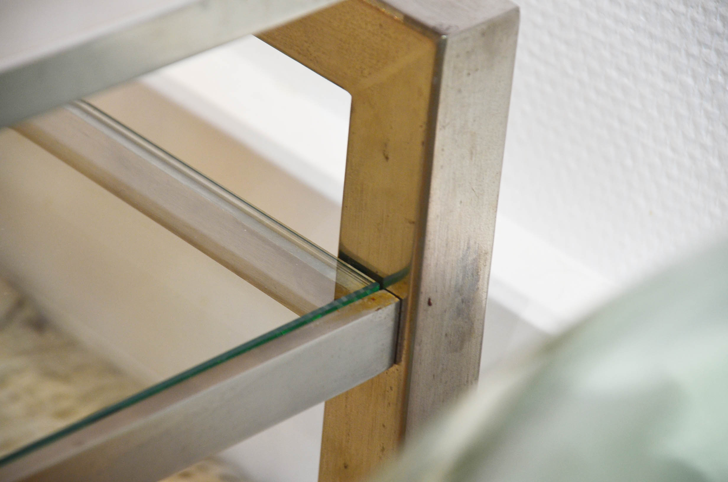 Jansen House coffee table by Guy Lefèvre steel glass 1970