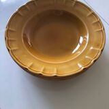 6 assiettes creuses ADP Luxceram ocre jaune Vintage