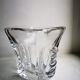Square vase with crystal handles, circa 1960 Daum Nancy  France