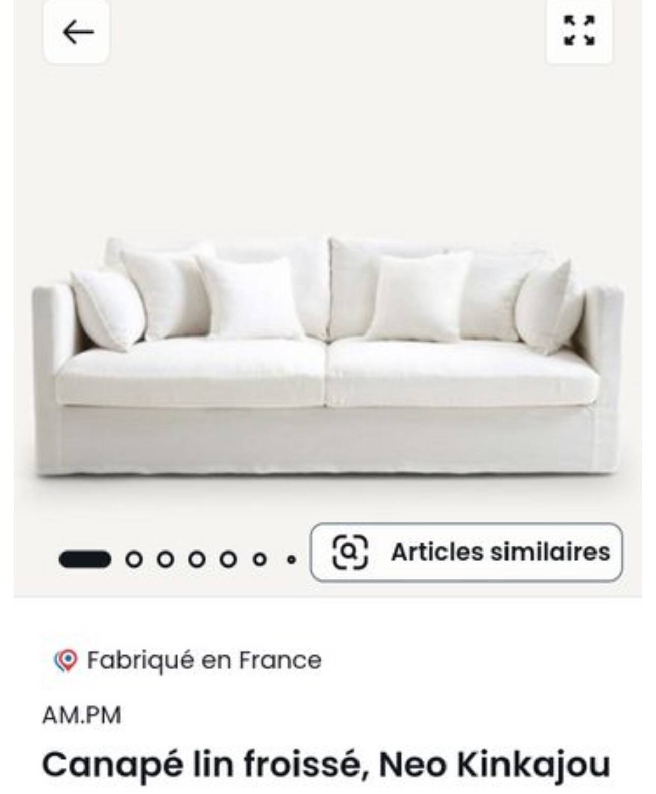 Kinkajou linen sofa, 5-seater