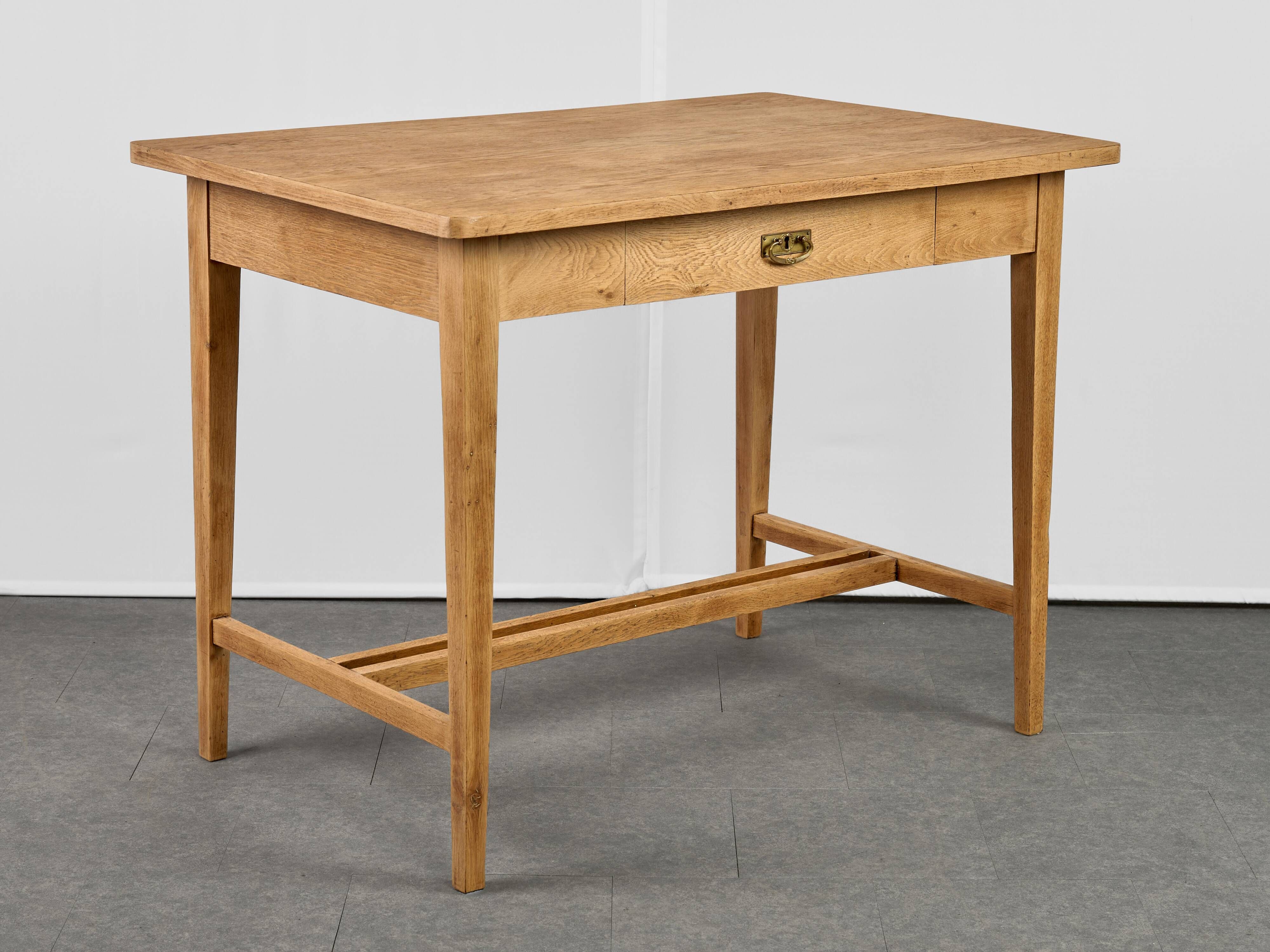 Vintage Oak Table, Czechoslovakia