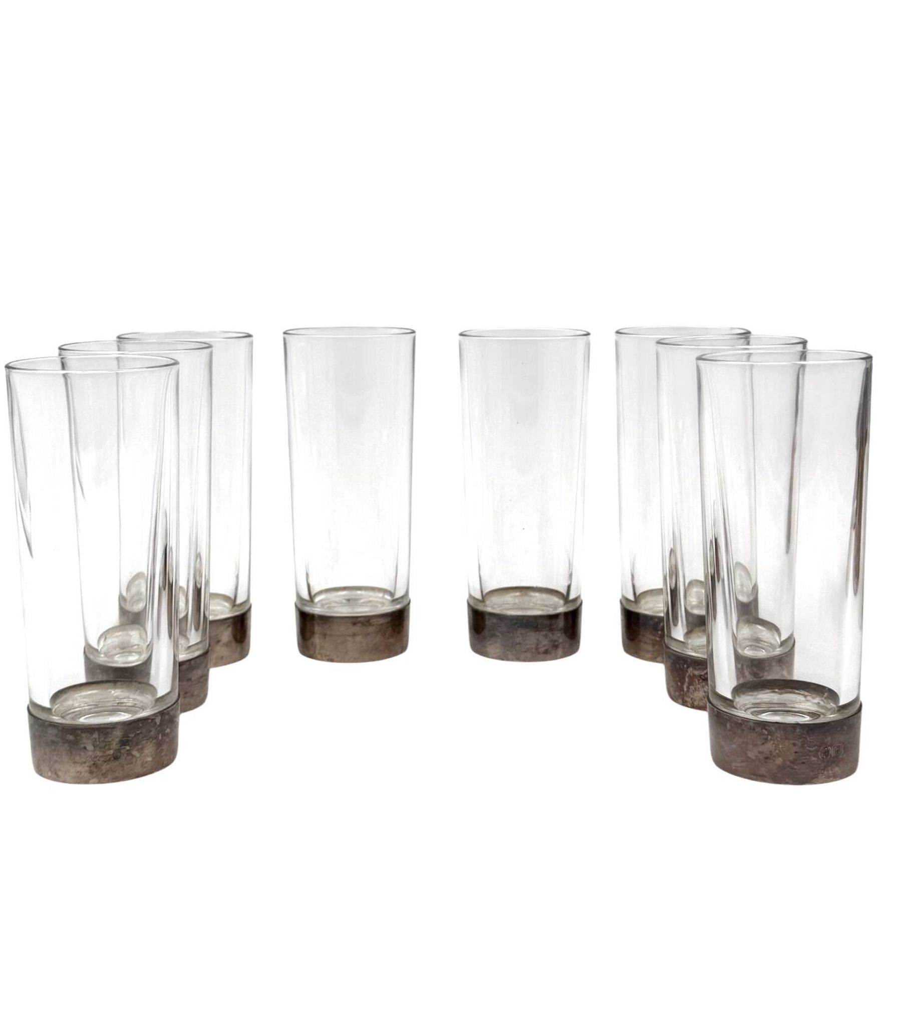 Hollywood Regency silverplate cocktail set, Italy 1970s