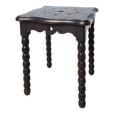Antique turned wood stool