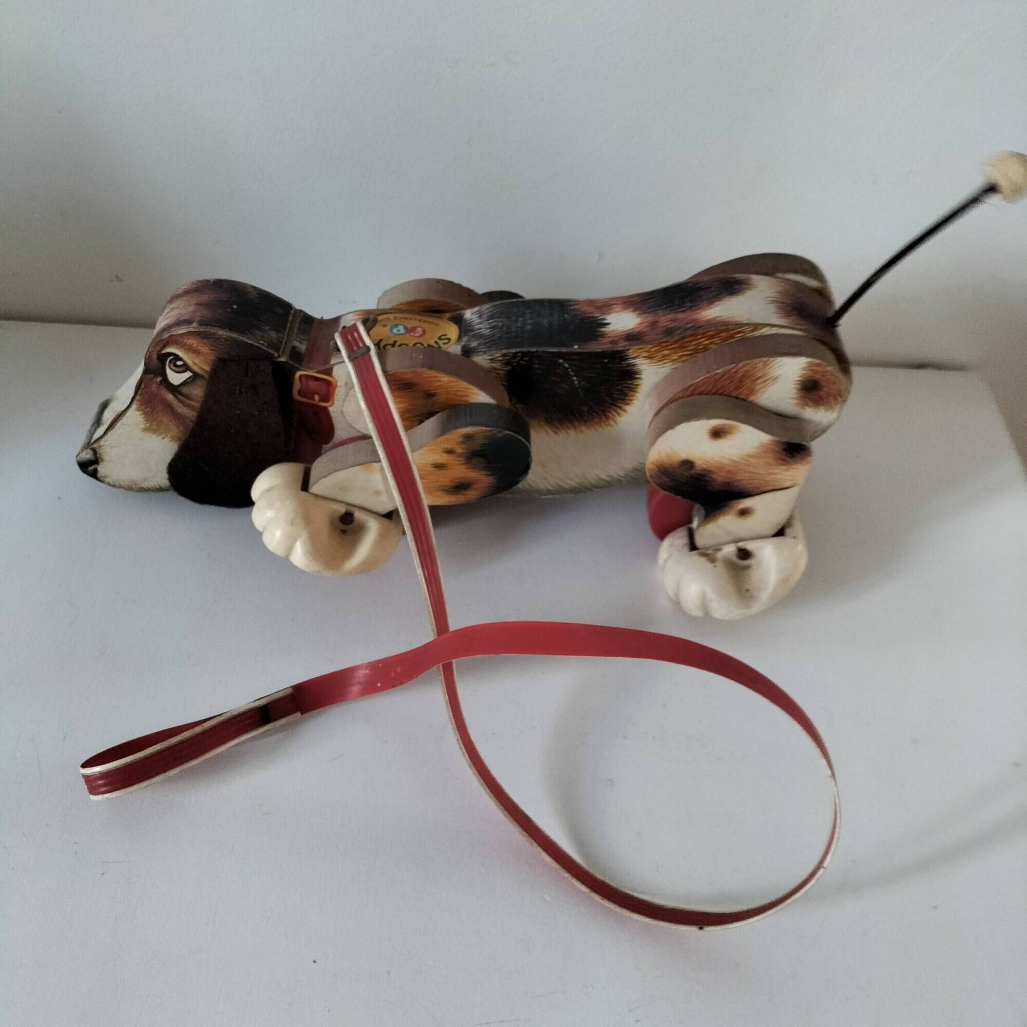 Fisher Price Snoopy wooden pull-along dog