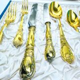 Prestige case for Odiot cutlery, solid silver and gold