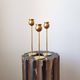 Pierre Forssell, Tulip chandeliers, brass, Skultuna, Scandinavian Modern