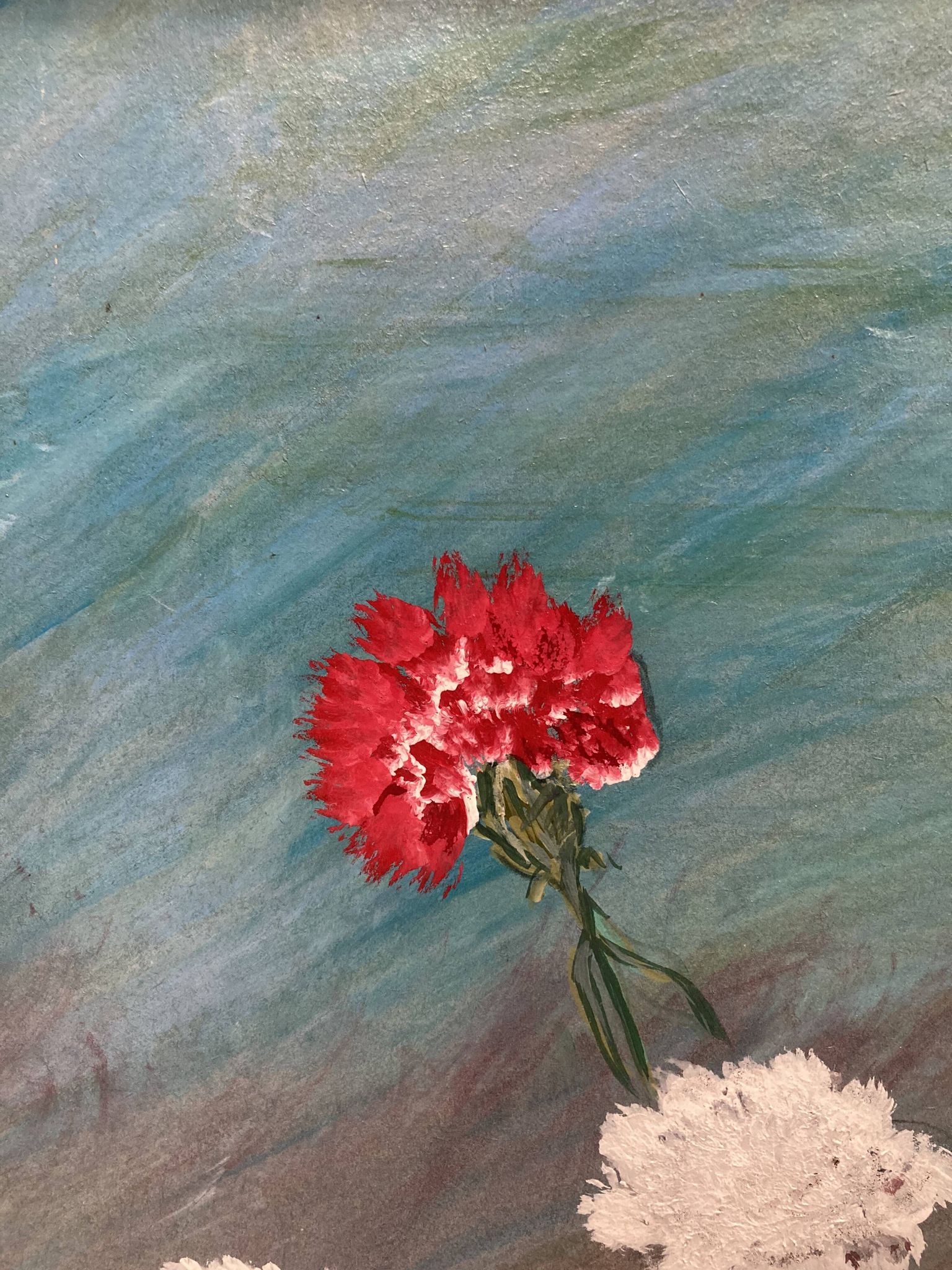 Peinture vintage aux oeillets