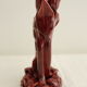 Vintage red ceramic candle holder - doe - "Nice"
