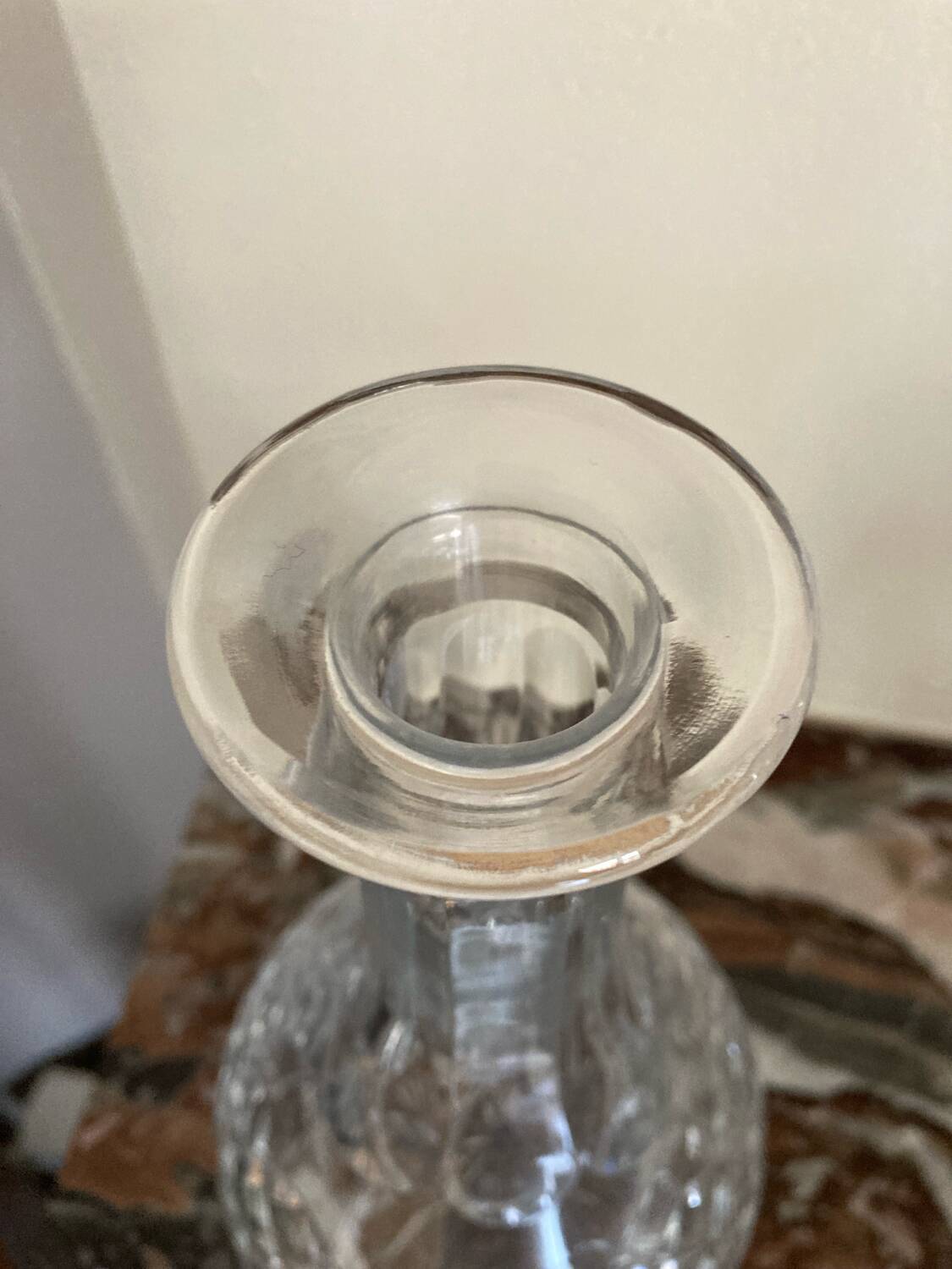 Cut crystal carafe