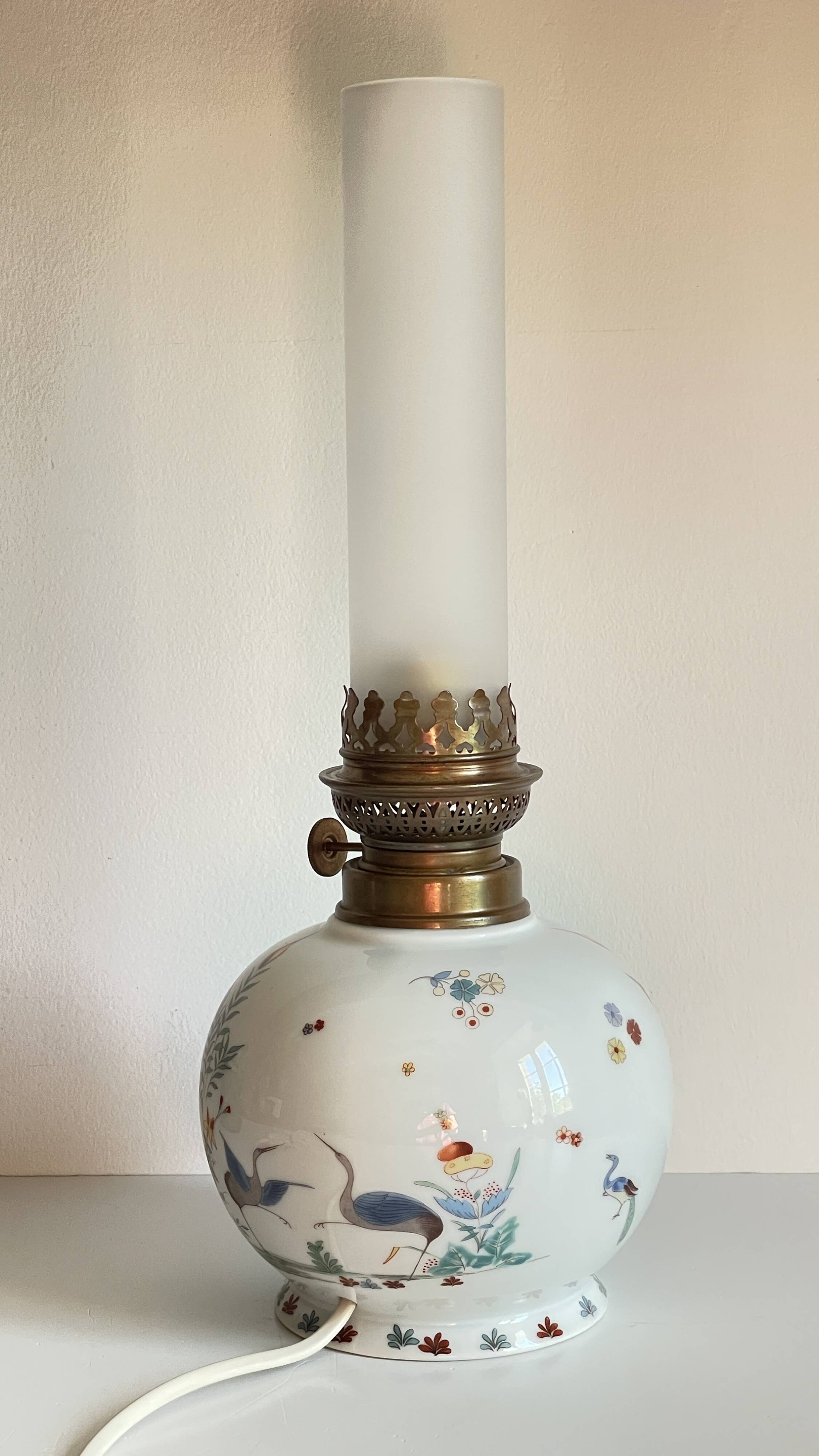Limoges porcelain lamp France