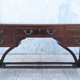 English double-sided mahogany desk