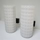 Pair of opaline wall lamps cylinder and metal years 50-60