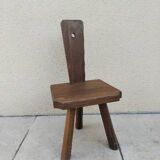 Chaise enfant tripode vintage brutaliste année 50