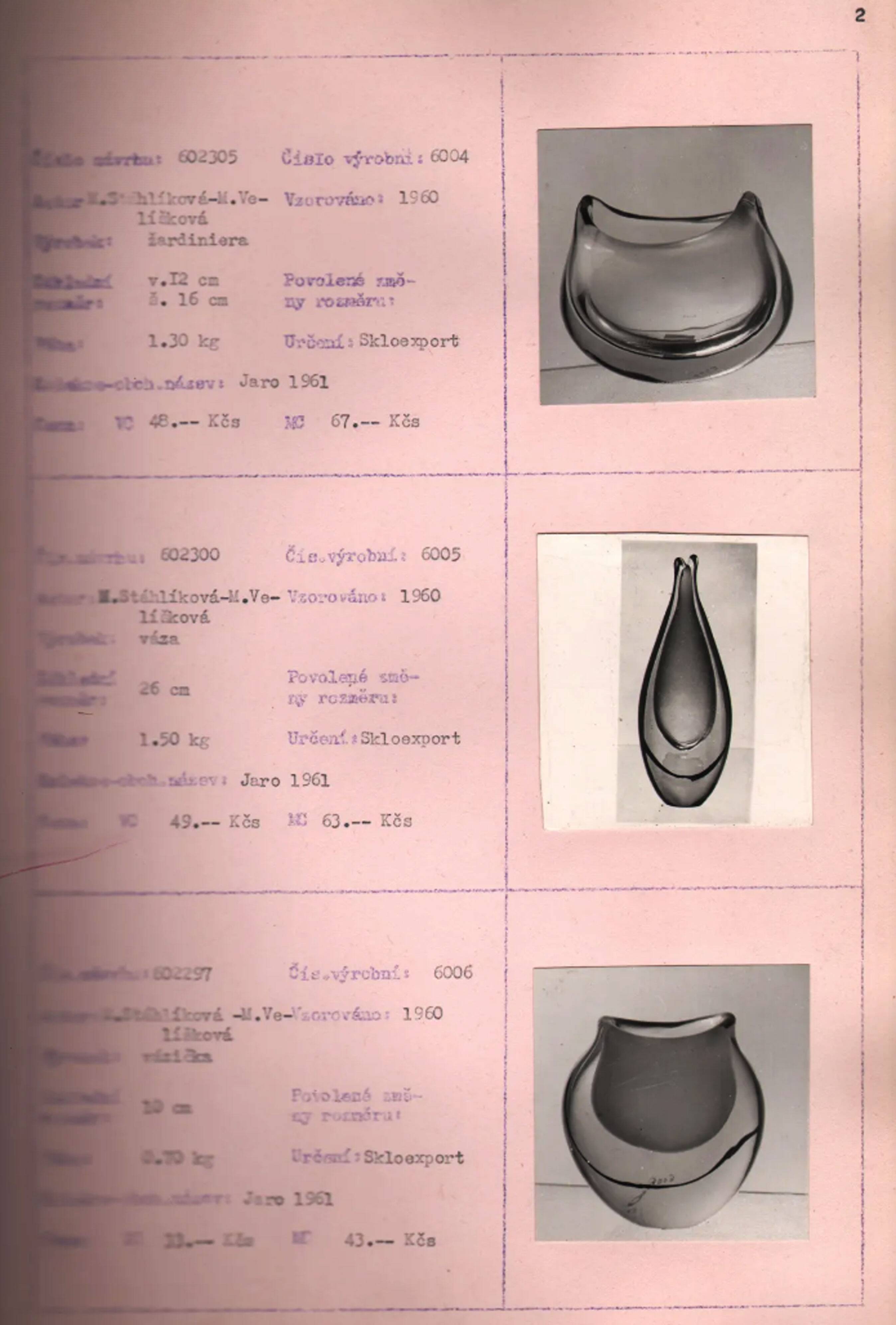 1960s Flower Vase – Model 6005 by Maria Stahlikova & Milena Veliskova