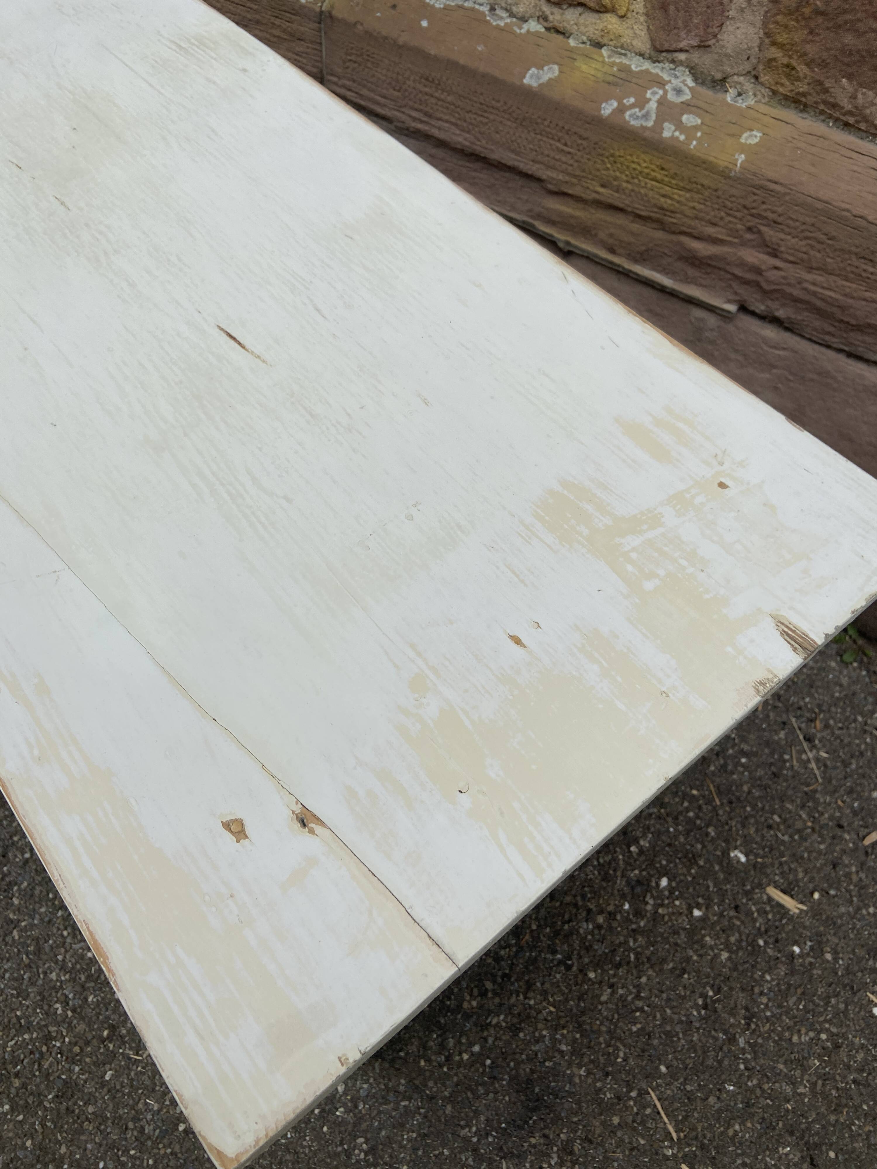 Small industrial look table commercial style drapier in 1900 shabby chic fir
