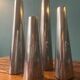 Set of 4 vintage aluminum candle holders from Ikea 1990
