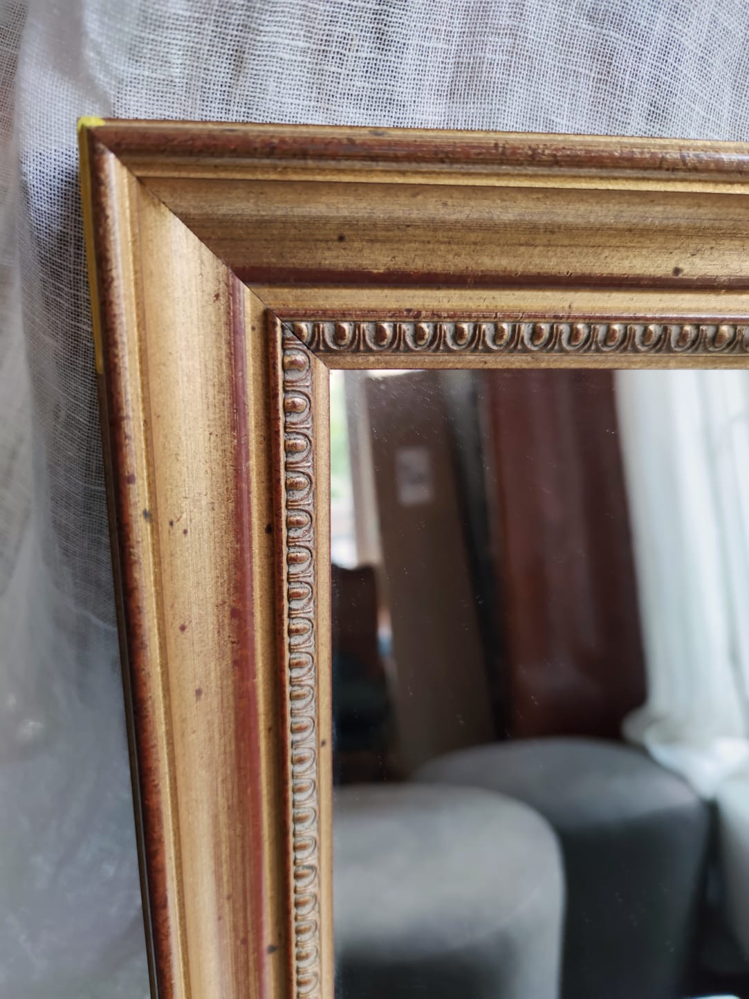 Gold rectangular mirror
