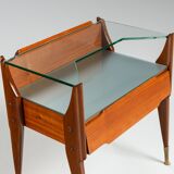 Pair of nightstands in teak La Permanente Mobili Cantù Italy 1950