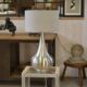 Lampe design en aluminium brossé 1970’s