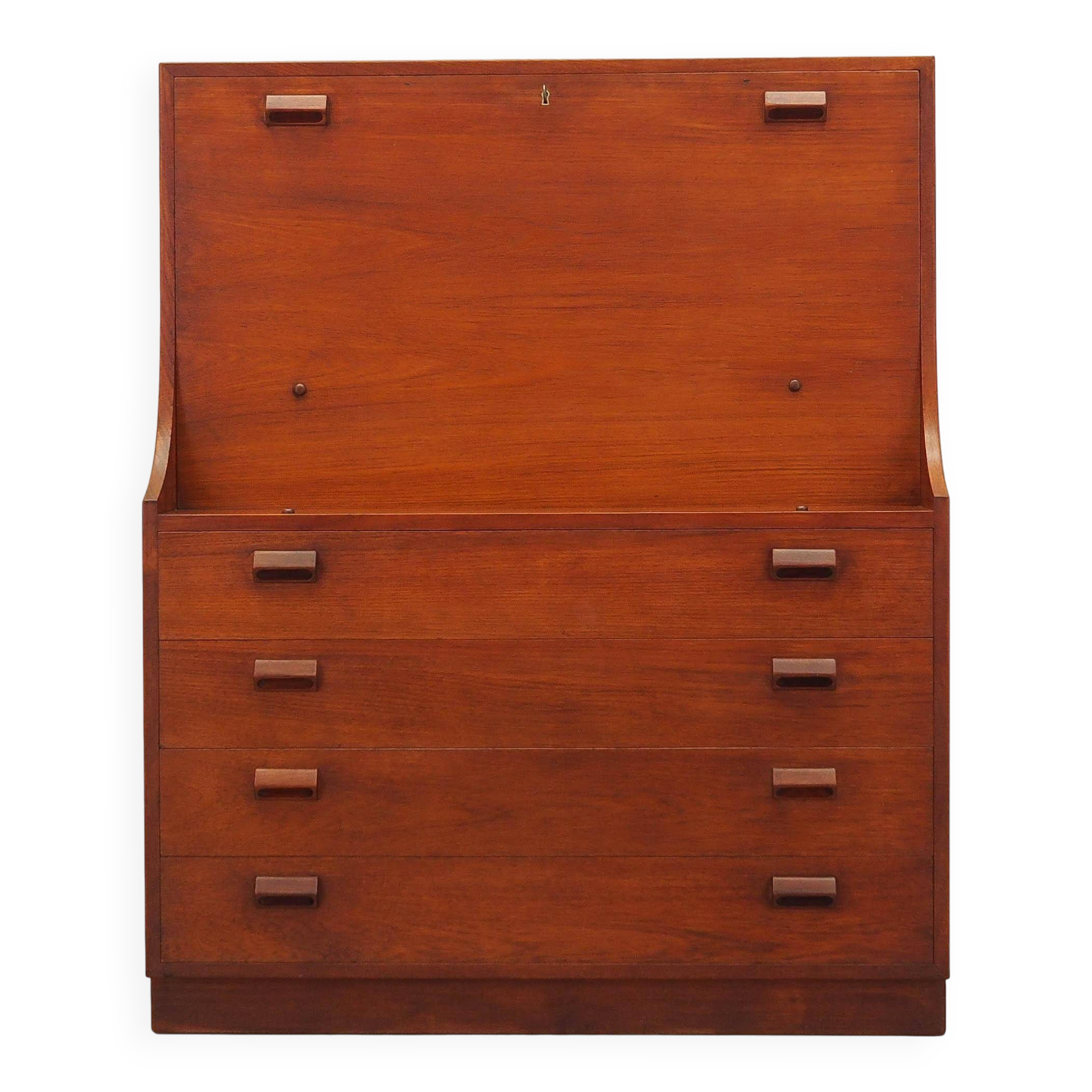 Secrétaire en teck, design danois, années 1960, designer : Børge Mogensen