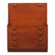 Secrétaire en teck, design danois, années 1960, designer : Børge Mogensen