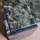 Emerald green marble "eye" coffee table, Roche Bobois, France, 1970s
