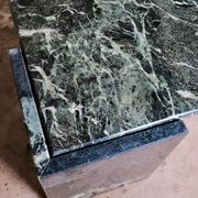 Emerald green marble "eye" coffee table, Roche Bobois, France, 1970s