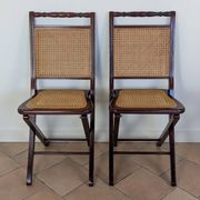 Set of 5 caned chairs