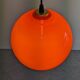Orange opaline ball pendant from the 60s/70s