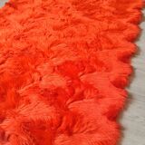 Pelfran rug, red zigzag, vintage 70s
