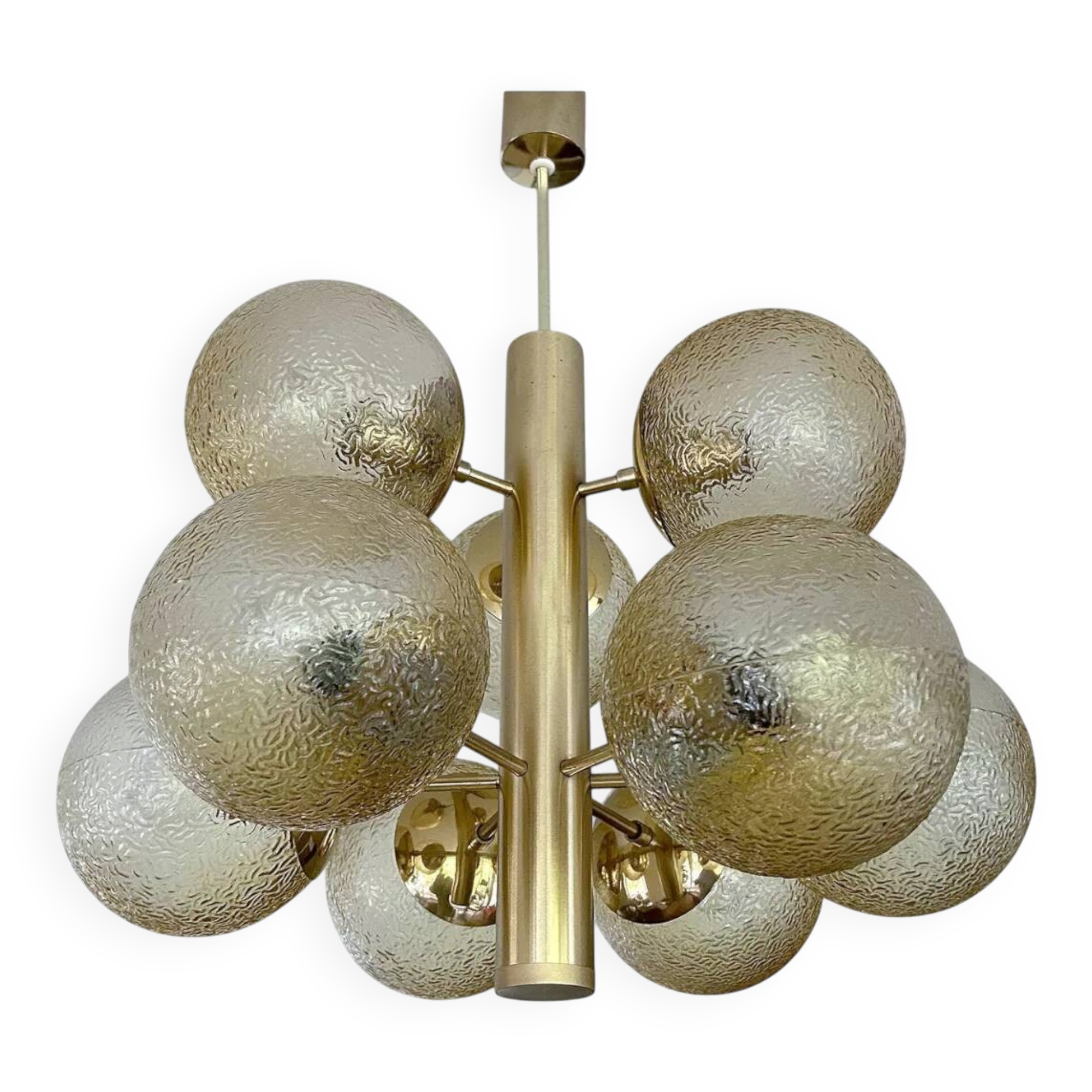 Large Vintage Bubble Glass Pendant Light