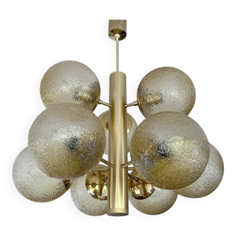 Large Vintage Bubble Glass Pendant Light