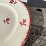 4 old Luneville flower plates