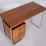 Bauhaus Restored Oak Writing Desk Made in 1930s by Robert Slezak, Czechia