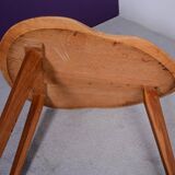 Tripod coffee table, solid oak, Steiner edition