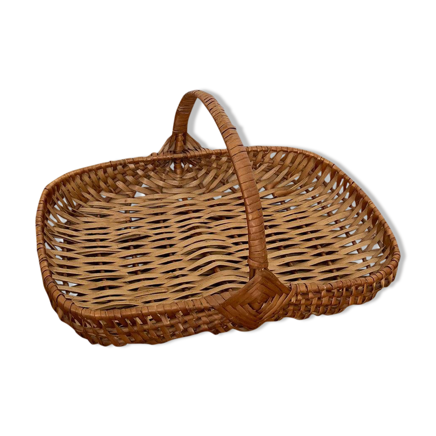Rectangular wicker basket