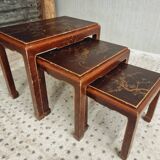 Antique set of oriental style nesting tables