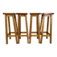 4 tabourets de bar bois vintage