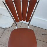 Lot de 3 chaises "pétales" en vinyl années 60-70