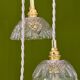 Vintage triple suspension lampshade in cut glass - tableware collection