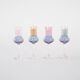 Set of pastel-coloured glasses, Italian design, 1970s, made in Italy