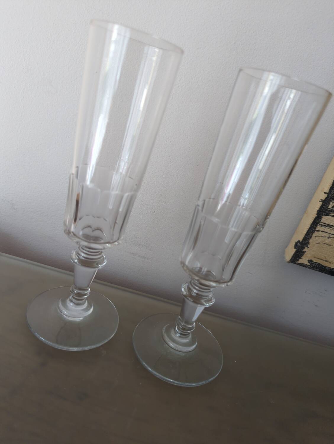 2 flûtes à champagne Baccarat modèle Mirabeau