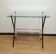 Glass and brass side table Angelo Ostuni for Frangi Milano 1950