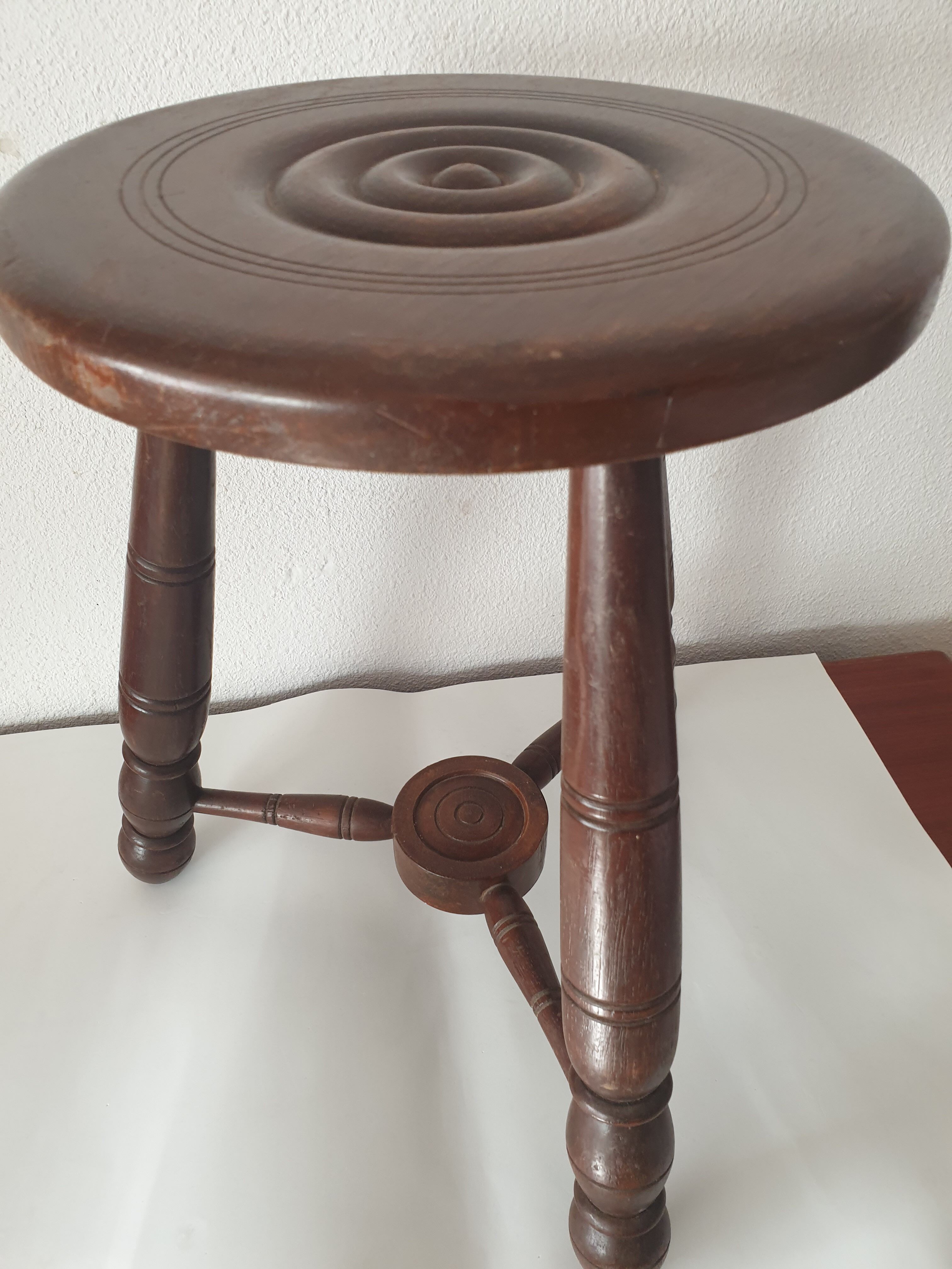 Brutalist stool 60s