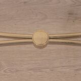 Vintage 70's table in brass and lucite design by sandro petti for metalarte