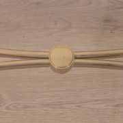 Vintage 70's table in brass and lucite design by sandro petti for metalarte