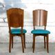 Lot de 6 chaises vintage turquoise