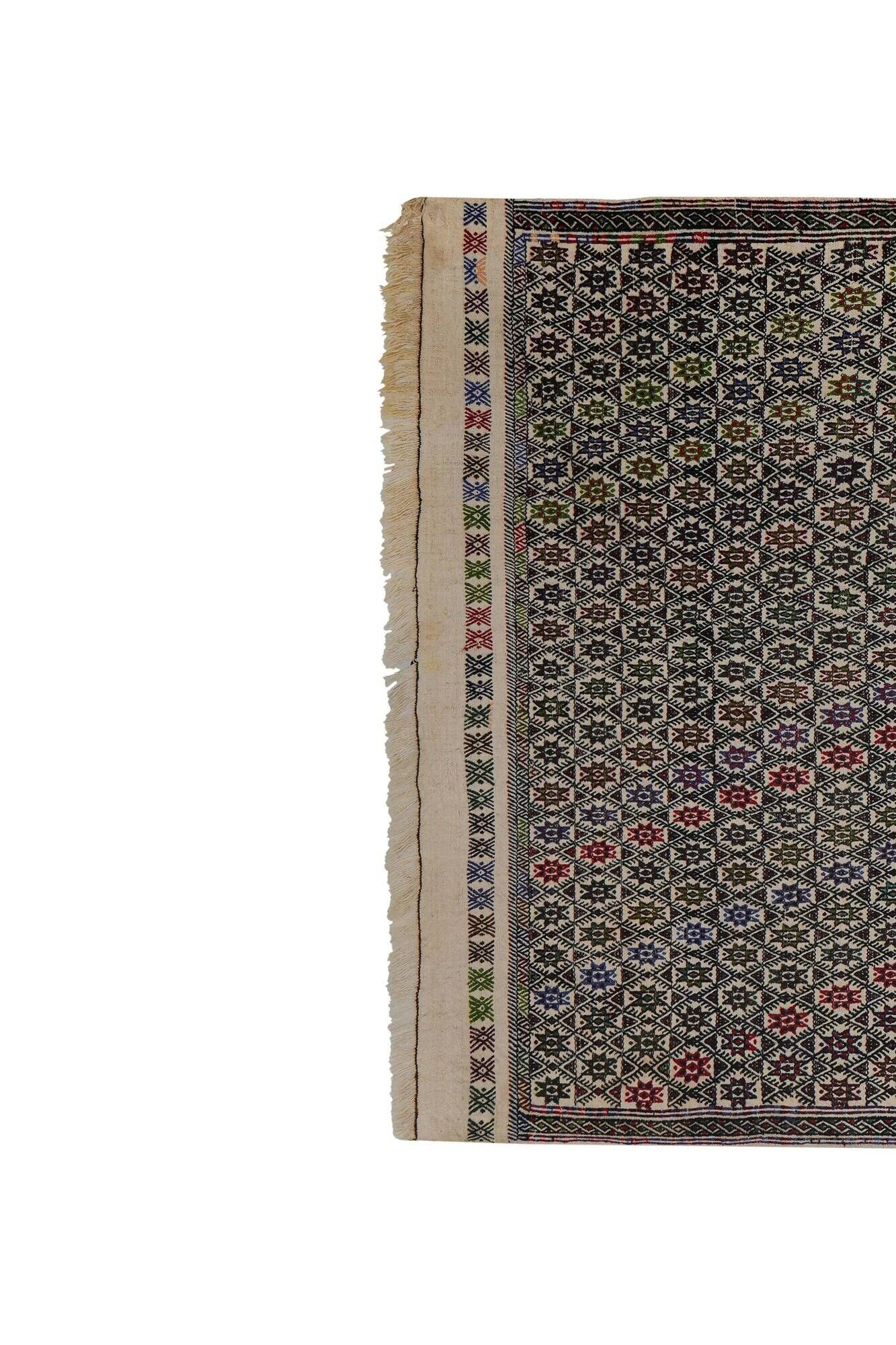 Vintage Turkish kilim, handwoven, 147x211 cm.