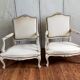 Paire de bergères de style Louis XV